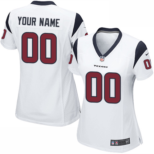 Women's Elite Nike Jersey White Road - Customized NFL Houston Texans